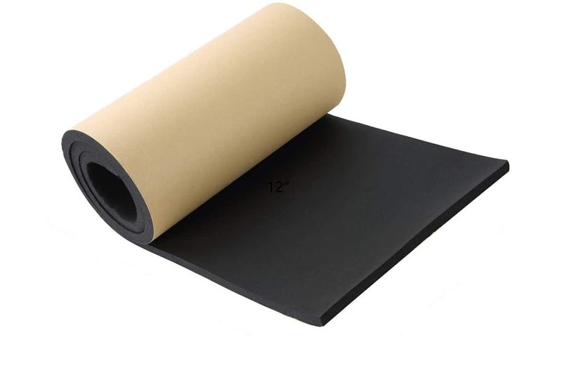 NATGAI Sponge Neoprene with Adhesive Foam Rubber Sheet 1/2â€ Thick X 12â€ Wide X 54â€ Long, Cut to Multiple Dimensions and Lengths - DIY, Gaskets, Cosplay, Costume, Crafts - Image 1